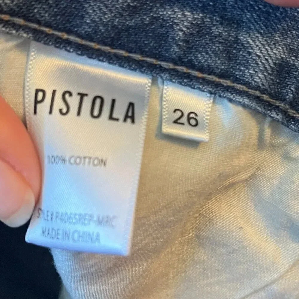 Pistola distressed denim shorts